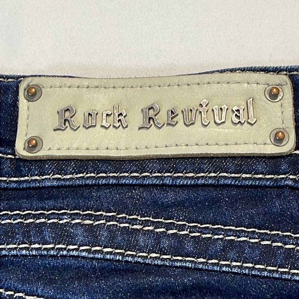 ROCK REVIVAL SIZE 30 , SEE MEASUREMENTS, Classic Blue Denim Women's Jeans - Picture 12 of 12